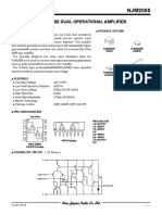 Low-Noise Dual Operational Amplifier: General Description Package Outline