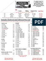 Specials and New Items:: Domestic Hardwood and Softwood Price List