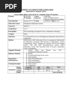 Lecture Plan of Management Information System BME-613 (By Abdul Hyee)