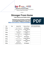 Stronger From Home: Streamed Every Tuesdays and Thursdys at The Deped Philippines Facebook Page