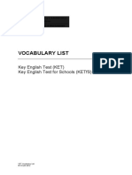 Ket Vocabulary List