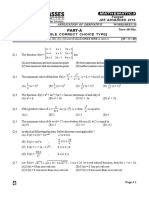 Part-A: M.M.: 86 Time: 60 Min. CLASS: CC (Advanced) Worksheet-25