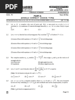 Part-A: Class: CC (Advanced) Worksheet-6 M.M.: 70 Time: 60 Min