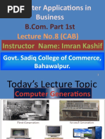 Computer Applications in Business: Lecture No.8 (CAB)