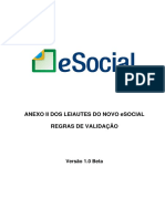 Leiautes Do Novo Esocial v1.0 Beta - Anexo II - Regras de Validação