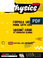 CrashUp Physics Formula Sheet Mobile Version