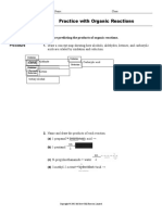 Goal To Practice Predicting The Products of Organic Reactions. Procedure