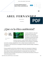 ¿Que Es La Ética Ambiental - Abel Fernandez