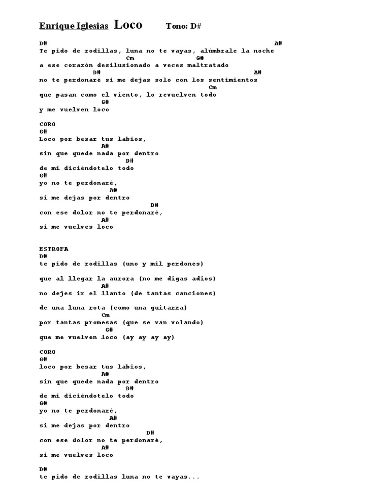 Enrique Iglesias Loco RE | PDF