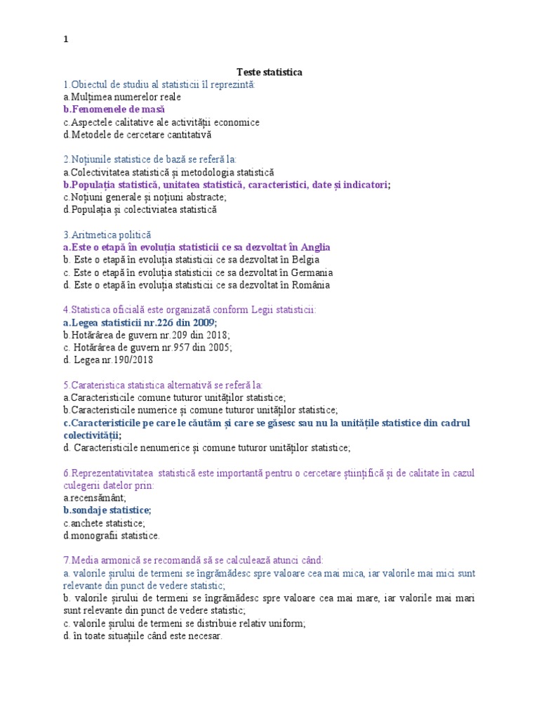 Teste Statistica | PDF