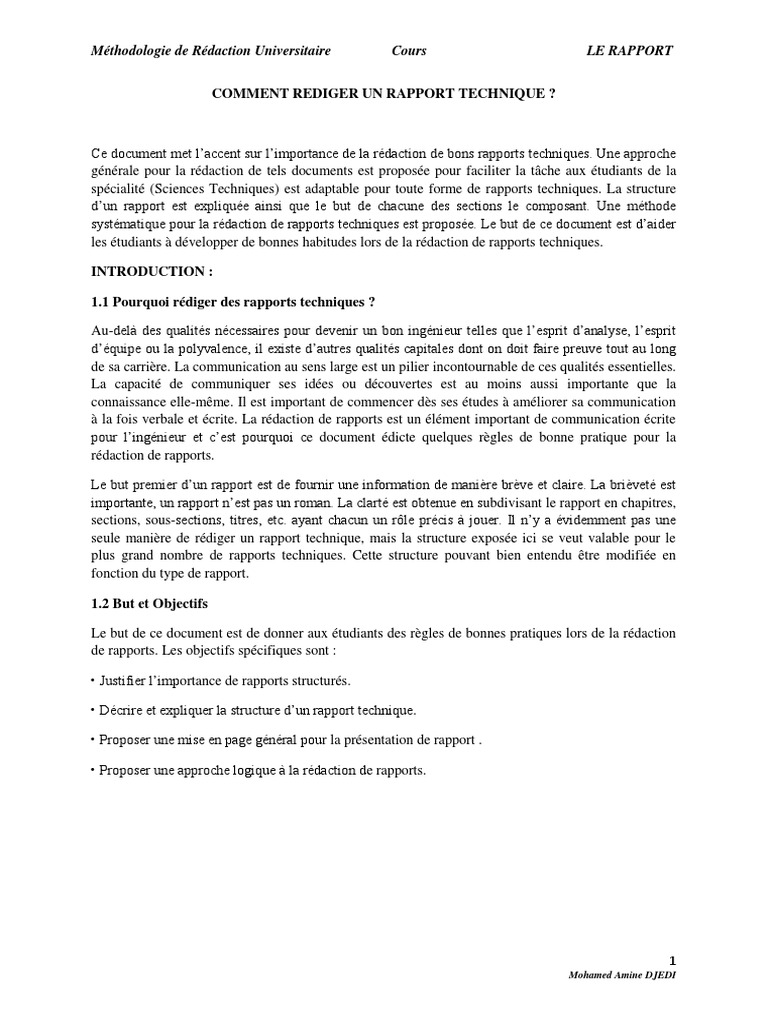 Rédaction de Rapports Techniques: Guide | PDF | Document | la communication