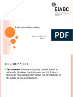 Environmental Planning: Instructor: Haddis R. Leul W