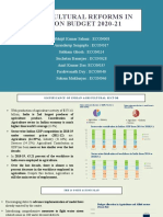 Agriculture Union Budget 2020-21 Project Group H