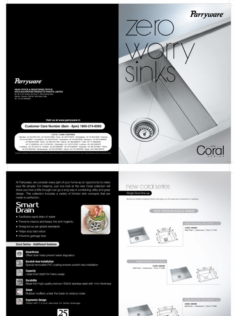 Parryware Kitchen Sink PDF PDF