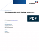 Method Statement For Partial Discharge Measurement: Application Note