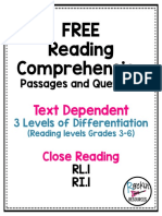 Free Reading Comprehension: Passages and Questions