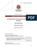 El Hábito Lector en Alumnos de Educación Primaria.