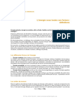 Lenergie Sous Toutes Ses Formes - Definitions PDF