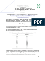 Chemical Reaction Engineering Homework