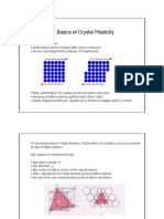 Basics of Crystal Plasticity Mechanisms