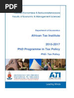 PHD Tax Policy