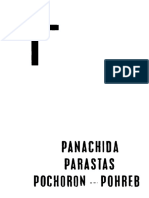 Panachida, Parastas, Pochoron - Pohreb 