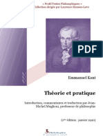 Kant-Théorie et pratique