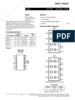 DG211, DG212: SPST 4-Channel Analog Switches Features
