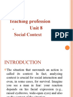 Teaching Profession Unit 8