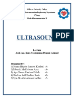 Ultrasound: Asst - Lec. Sura Mohammed Saeed Ahmed