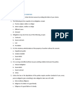 Obligations diagnostic exercises multiple choice