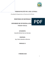 Informe de Investigaciones de Resistencia de Materiales