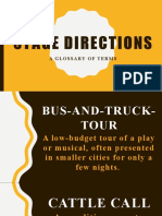 Stage Directions A Glossary of Terms