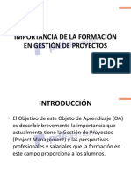 La Importancia de La Formación en Gestión de Proyectos