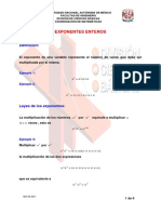 Definición y Propiedades de Los Exponentes Enteros PDF