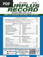 AUGUST 2020 Surplus Record Machinery & Equipment Directory