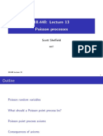 Poisson Processes: Scott She Eld