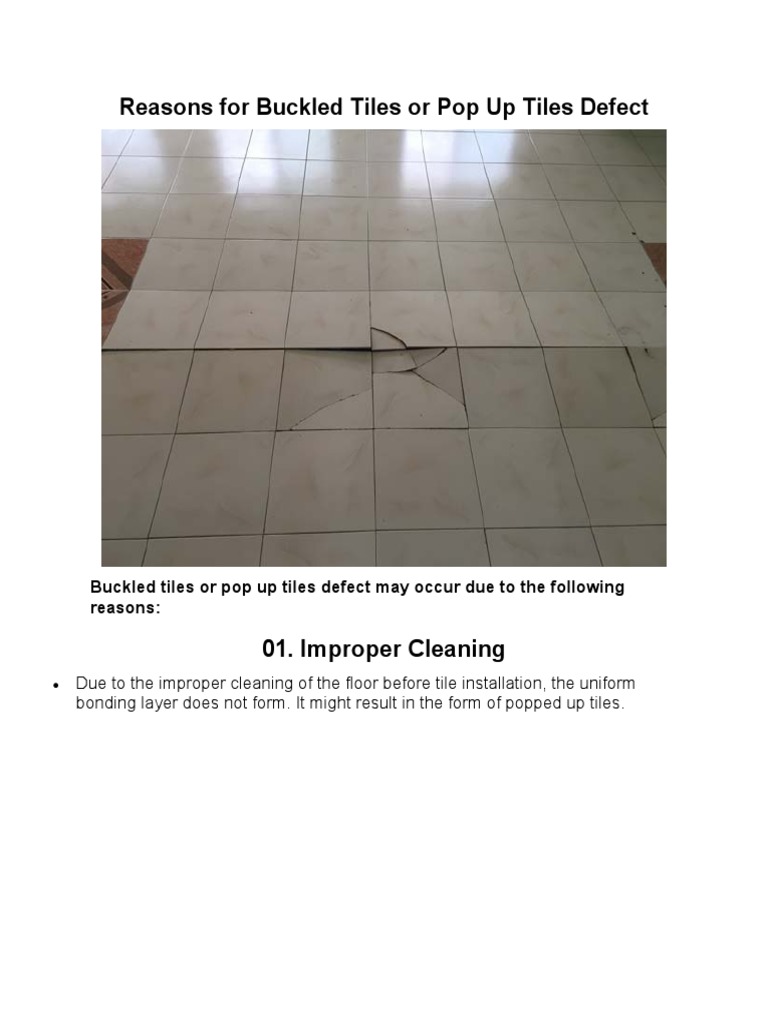 Reason Why Tiling Pop-Up | PDF | Adhesive | Tile