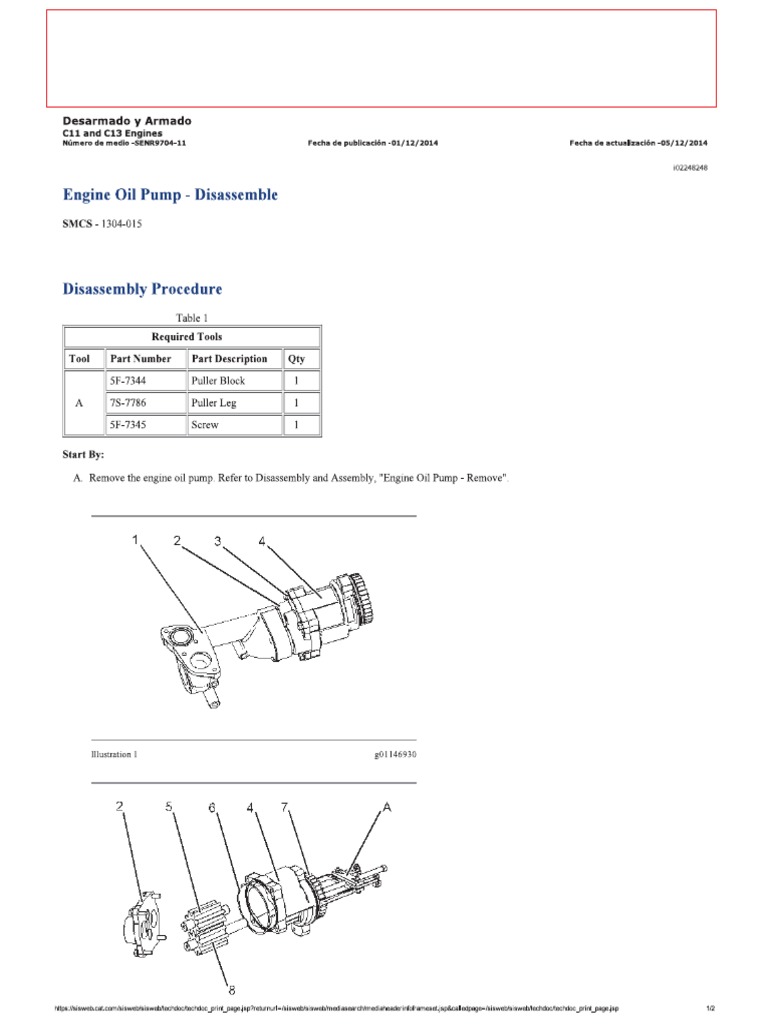 Engine Oil Pump Disassemble PDF