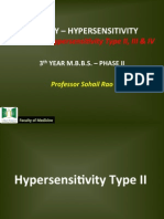 Hypersensitivity Type II - III - IV 01-15-10
