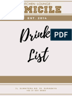 Domicile Drink Menu PDF