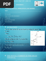 Small Signal Operation and Model: Assignment-3