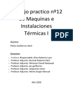 Trabajo Practico Nº12 de Maquinas e Instalaciones Térmicas I