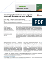 Primary Aspergillosis of Vocal Cord - Long-Term Inhalational Steroid Use Can Be The Miscreant PDF