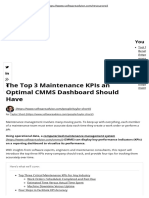 Top Maintenance KPIs For CMMS Dashboard