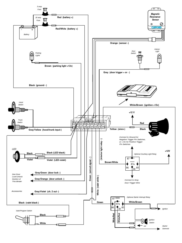 Clifford Arrow 3 Wiring | Remote Control | Relay