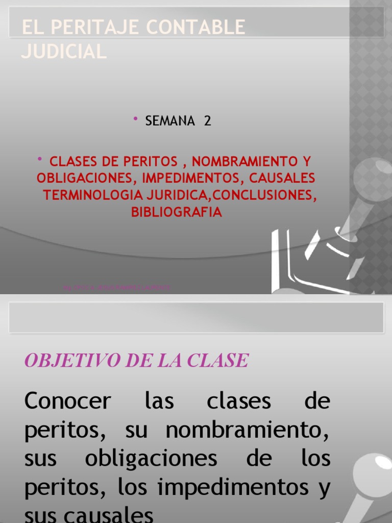Clases y Obligaciones de Peritos Judiciales | PDF | Testigo experto ...