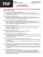 IS UNTIL JULY 12, 2020.: Midterm Examination Colegio de Dagupan SUMMER, SY 2019 - 2020 School of Professional Studies