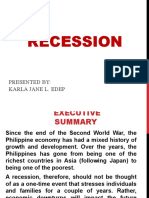 Recession: Presented By: Karla Jane L. Edep