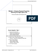 Module 1: Polymer Physical Properties Selecting The Right Option Set